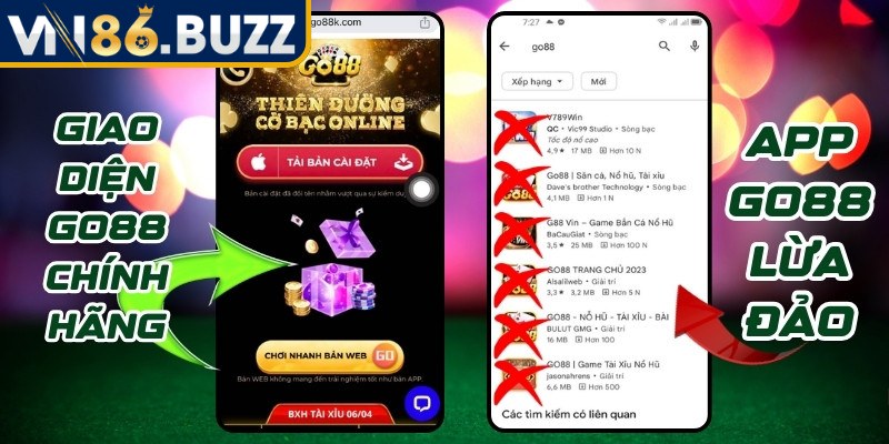 Nhận Diện Go88 Giả Mạo Và Cách Phòng Tránh Cho Người Dùng 2 Tải app từ link chính thống